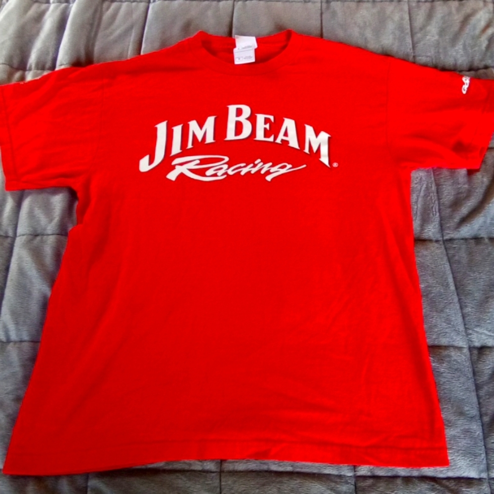 JIM BEAM RACING 100% Cotton Red T-shirt